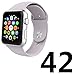BRG Apple Watch Sport Band 42mm, Soft Silicone Replacement Sport Strap iWatch Band with Pin-and-Tuck for Apple Watch 42mm Series 1 Series 2 All Models - M/L Lavender