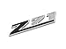 (1) Black Z-71 Front Badge Emblem w/ Grille Mount Insert Bracket For Chevrolet Avalanche Silverado Colorado Tahoe Suburban, etc