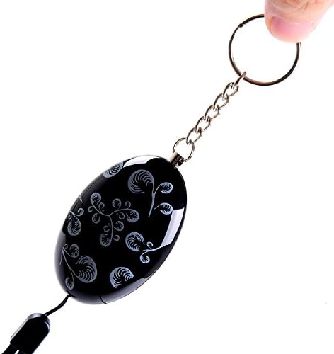 120DB Emergency Personal Alarm Key Chain,iDaye Chinese-Style Safety Guard Supplies,Protection Device,Security Alarms for Women,Kids,Elderly Self-Defense Keychain(Black)