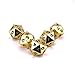 YSECTL Solid Metal Gold D20 5 Piece Polyhedral Dice Set - D&D RPG Pathfinder