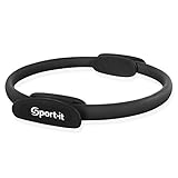 Premium Pilates Ring with Bonus Resistance Band, Sport-it Fitness 14 Inch Magic Circle - Powerful Resistance, Included Workout Guide and Videos