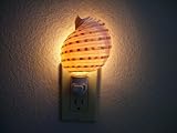 Brown Spotted Banded Tun Sea Shell Nautical Beach Decor Nightlight