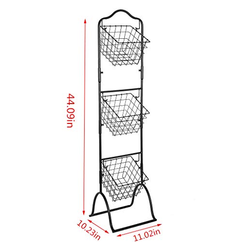 image for Beyonds 3-Tier Removable Basket Storage Stand for Fruit, Vegetables, T
