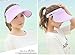 Santwo Women Sports Sun Visor Cap Sweat-Absorbent Baseball Travel Adjustable Hat (Pink)