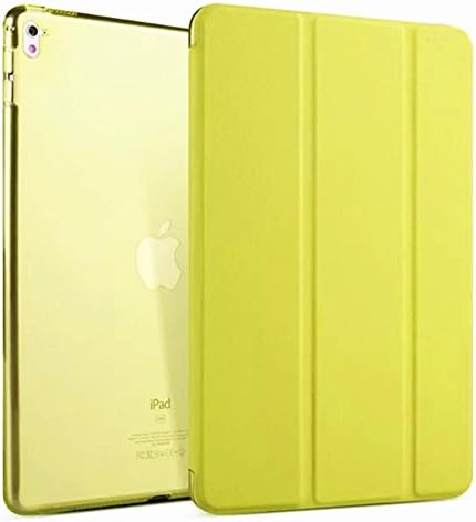 iPad Pro 9.7 Case, Seetru Transparent Back Ultra Slim Light Weight Auto Wake Up &amp; Auto Sleep Smart Stand Cover Tri-fold Protective PU Leather Case for iPad Pro 9.7 inch - Yellow