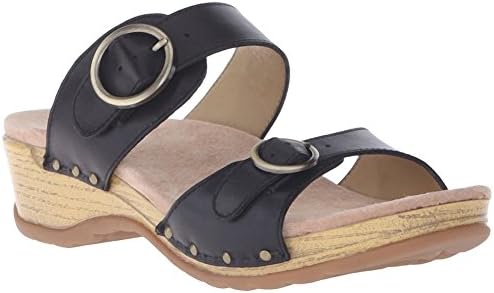 Dansko Manda Women Slides Sandals, Black Full Grain, Size - 41