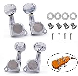 Majowir Ukulele Tuning Pegs 2R2L ukulele tuning machines Chrome Slivery Tuner Guitar Geared 4pcs