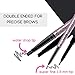 Music Flower Eyebrow pencil with Dual Ends, Eyebrow pen Brow Pencil Dark Brown