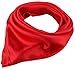 X&F Women's Solid Stain Charmeuse Neckerchief Square Scarf 23