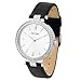 Dictac Women Lady Waterproof Analog Quartz Crystal Dial Clock Leather Wrist Watch ( Model:102401) (Black)