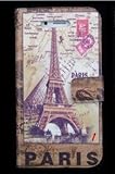 Termichy Brown Vintage Retro Paris France Wallet Style Flip Case with Eiffel Tower and Map Design for Apple Iphone 4s / 4 (At&t, Verizon, Sprint)