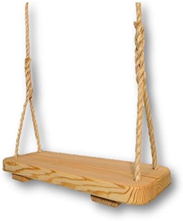 Wood Tree Swings Premier with 20 Feet of Rope Per Side /Seat 24" L x 9.5" W