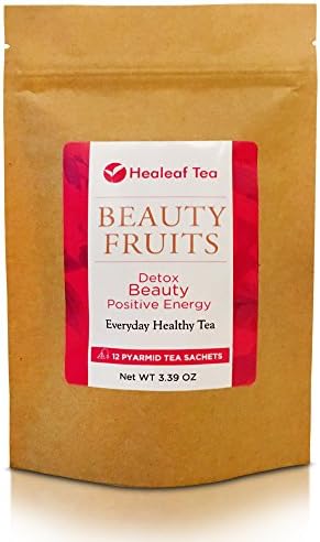 Healeaf Tea: Beauty fruits - Beauty Tea (12 Tea Bags) - Beauty, Skin care, Detox, Anti-Aging, Healthy Look, All Natural Teatox.