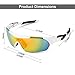 RIVBOS Polarized Sports Sunglasses Driving Sun Glasses for Men Women Tr 90 Unbreakable Frame for Cycling Baseball Running Rb831 (White&Black)