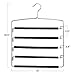 HOUSE DAY Magic Pants Hangers Space Saving - 5 Tier Closet Organizers and Storage Clothes Hangers, Multiple Hangers with Padded Swing Arm, Metal Pant Hanger for Pants, Jeans, Leggings, Slacks (5 Pack)