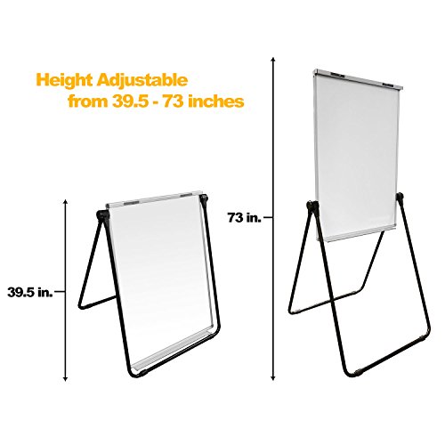 Thornton's Office Supplies Magnetic Double Sided Height Adjustable Dry Erase Flipchart Easel Board, 39" x 27"