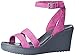 crocs Women's Leigh Wedge, Wild Orchid/Charcoal, 8 B(M) US