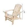 Romayard Wooden Adirondack Chair, Outdoor Fir Unpainted Wooden Chairs for Outdoor, Garden, Lawn, Deck Chair, Natural…