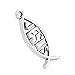 20 Pieces Guardian Jesus Fish Symbol Good Luck Charms Findings Jewelry Pendants Necklace Making 27 X 10mm