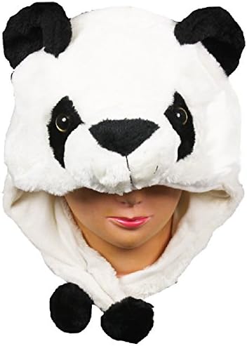 LAFashionist Cute Plush Faux Fur Animal Critter Hat Cap - Warm Winter Headwear - Choose From Over 25 Animals (Panda)