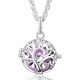 Eudora Harmony Bola Tree of Love 20mm Angel Caller Pendant Musical Chime Prayer Bell 30'' Necklace Orchid