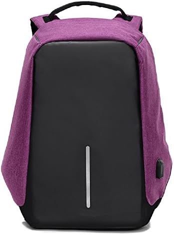 Jozoxon Waterproof Anti-theft Laptop Backpack With USB Charging Port Travel (purple)