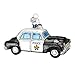 Old World Christmas Ornaments: Police Officer Gifts Glass Blown Ornaments for Christmas Tree, Police Car