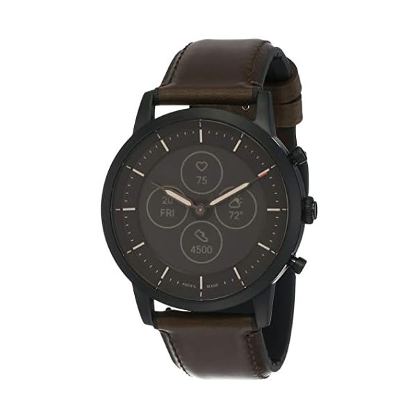 Fossil-Collider-Hybrid-Hr-Smartwatch-Black-Dial-Mens-Watch-FTW7008-Brown