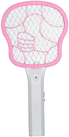 YAZACO Electric Mosquito Zapper Fly Swatter Bug Zapper Racket Insect Killer,Best for Indoor Outdoor Pest Contral-Unique 3-Layer Safety Mesh That's Safe to Touch (Pink) Mini Size