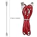 2 Pcs of Charging Cables Compatible NABi Jr, NABi 2S, NABi Dream Tab and NABi XD Tablets, AFUNTA 6.6ft/2m USB Charger Cord - White, Red