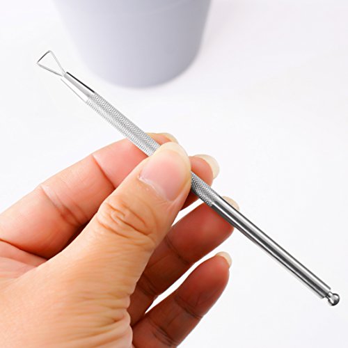 Nail Art Soak Off Gel Polish Cuticle Pusher Peeler Scraper Remover Tools with Unique Triangle Tip Design Stainless Steel by GADGETS ENTREPOT - Thumbnail 5