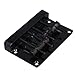 Yibuy 4 String Bass Bridge Tailpiece for Electric Guitar Bass 80x53x15mm