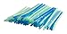 Flexi-Strawz Disposable Straws for Drinking, Flexible Straws for Parties, Straws for Kids and Adults Blue and Green, 100-Pack, Set of 3 (Total 300 Straws)