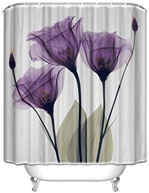Home Decor "Lavender Hope" Shower Curtain, 36 x 72 Inch Long,Waterproof Mildew Resistant Fabric Bath Curtains