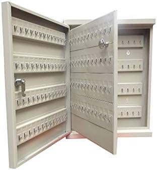 QSJY File Cabinets Key cabinet, 200 card portable wall mount dual-use key security locker (Cold rolled steel) 46 * 37 * 7CM