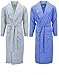 Mens 2 Pack Long Sleep Robe, Premium Cotton Blend Woven Lightweight Bathrobe (Large/XL, 2 PK-Assorted Plaids)