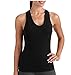 Danskin Now Womens Dri-More Built In Bra Racerback Tank Activewear Gym Sports (L (12-14), Black)