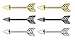 Arrow Nipple Bars Barbells Rings - 14G 316L Stainless Steel - Sold as Pair -Choose Silver Tone, Gold Tone, or Black