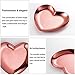 Timoo Stainless Steel Heart-Shaped Jewelry Tray, Trinket Dish for Organizing Ring, Earrings, Jewelry, Charms, Pendants (Rose Gold, 3.5’’ x 3.3’’)