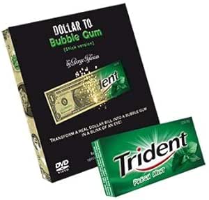 Amazon Com Twister Magic Dollar To Bubble Gum Trident Trick Toys Games