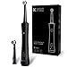 KIPOZI Rotary Electric Toothbrush for Adults,Rechargeable USB toothbrush Built-in 2 Minutes Smart Timer,Portable Spin Toothbrush with 2 Round Heads, 3 Modes,Waterproof,KI-2205