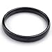 KONOV Mens Womens Stainless Steel Ring, 3mm, Comfort Fit Band, Black