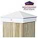 WeatherPRO 4x4 Post Cap White (Fits 3.5” x 3.5” Wood Post), Gloss Powder-Coated Aluminum, Fence, Mailbox, Dock and Deck Post Topper, Outdoor Rustproof Metal Cover, Single Pack, Sold by U.S. Company