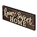 P. Graham Dunn Home Sweet Home Script Design Black Distressed 15.75 x 5.5 Inch Solid Pine Wood Plank Wall Plaque Sign