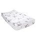 Bebe au Lait Classic Muslin Changing Pad Cover, 100% Cotton Muslin, One Size Fits Most - Bunny Tails