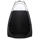 Yaheetech Pop Up Tanning Tent Airbrush Makeup Sunless Over Spray Booth, 52 x 46.5 x 78.7’’, Black