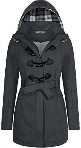BodiLove Women's Stylish and Warm Peacoat with Sherpa Lining
