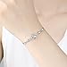 Presentski Sterling Silver Charm Bracelet,Four Leaf Clover Diamond Charm Bracelet