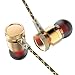 Ectreme Wired Metal in Ear Headphones, Noise Isolating Stereo Bass Earphones with Mic (Gold)