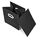 MaidMAX Storage Bins 12x12x12, for Home Organization and Storage, Toy Storage Cube, Closet Organizers and Storage, with Dual Plastic Handles, Black, Set of 6